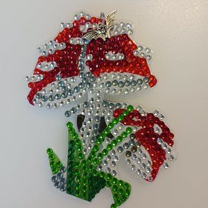 Magnet mushroom bat charm